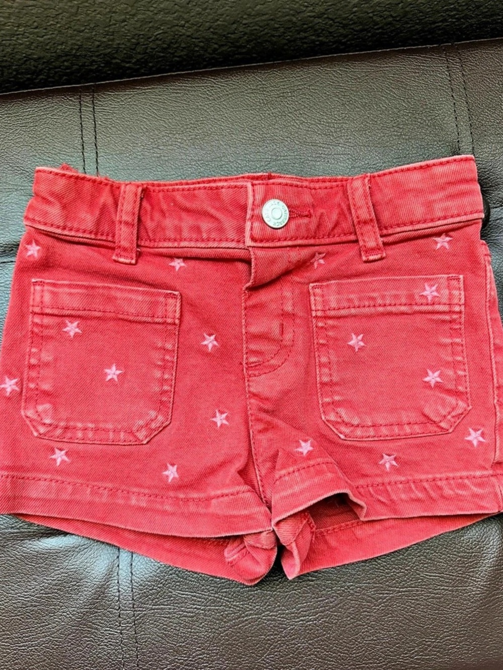 Cat & Jack Toddler Girls Americana Star Embroidered Denim Shorts Star Print Jean
